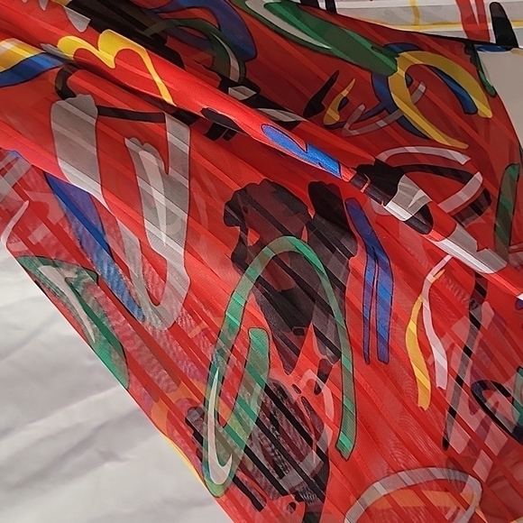 Vintage Mayeelok button front printed sheer blouse - Picture 5 of 8